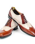 Ducapo Classic Hazelnut and Milk Bicolor Spectator Shoes
