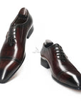 Ducapo Reddish Brown Luxury Straight Tip Oxfords