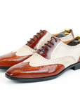 Ducapo Classic Hazelnut and Milk Bicolor Spectator Shoes