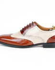 Ducapo Classic Hazelnut and Milk Bicolor Spectator Shoes