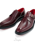 Burgundy Shiny Single Monk Strap Shoe D1267