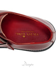 Burgundy Shiny Single Monk Strap Shoe D1267
