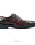 Exotic Brown Ostrich Oxford Shoes D1277