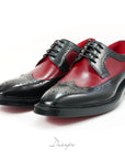 Elegant Two-Tone Oxford Wingtip Brogues D1278