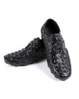 Sleek Black Crocodile Loafers D1289