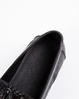 Sleek Black Crocodile Loafers D1289