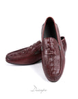 Elegant Embossed Crocodile Loafers D1292