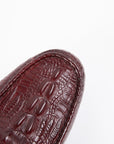 Elegant Embossed Crocodile Loafers D1292
