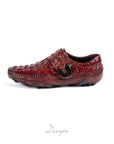 Luxury Burgundy Crocodile Driver Shoe D1293