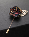 Vintage Rose Suit Brooch A1001