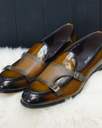 Ducapo Brown Glossy Leather Loafers