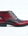 Ducapo Dark Red Ankle Boots