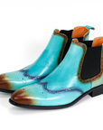 Ducapo Sky Blue Chelsea Boots