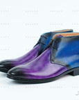 Ducapo Blue Purple Chukka Boots