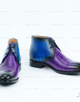 Ducapo Blue Purple Chukka Boots