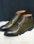 Ducapo Olive Drab Ankle Boots