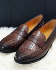 Ducapo Round Toe Penny Loafers