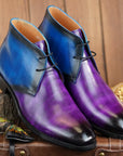 Ducapo Blue Purple Chukka Boots