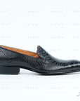 Ducapo Black Texture Loafers