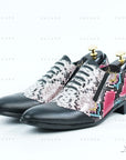 Ducapo Mixed Color Texture Shoes