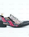 Ducapo Mixed Color Texture Shoes