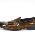 Ducapo Brown Glossy Leather Loafers