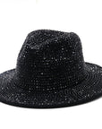 Rhinestone Wide Brim Hat H9006
