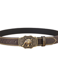Western Cowboy Buckle Leather Belt B5011