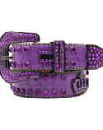 Punk Riveted Rhinestone Belt B4049