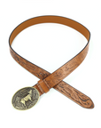Western Cowboy Buckle Leather Belt B5005