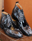 Ducapo Camouflage Ankle Boots