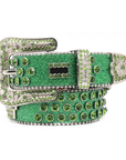 Punk Riveted Rhinestone Belt B4050