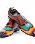 Ducapo Colorful Painted Dress Shoes
