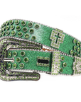 Punk Riveted Rhinestone Belt B4050