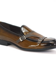 Ducapo Brown Glossy Leather Loafers