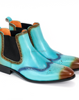 Ducapo Sky Blue Chelsea Boots