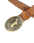 Western Cowboy Buckle Leather Belt B5005