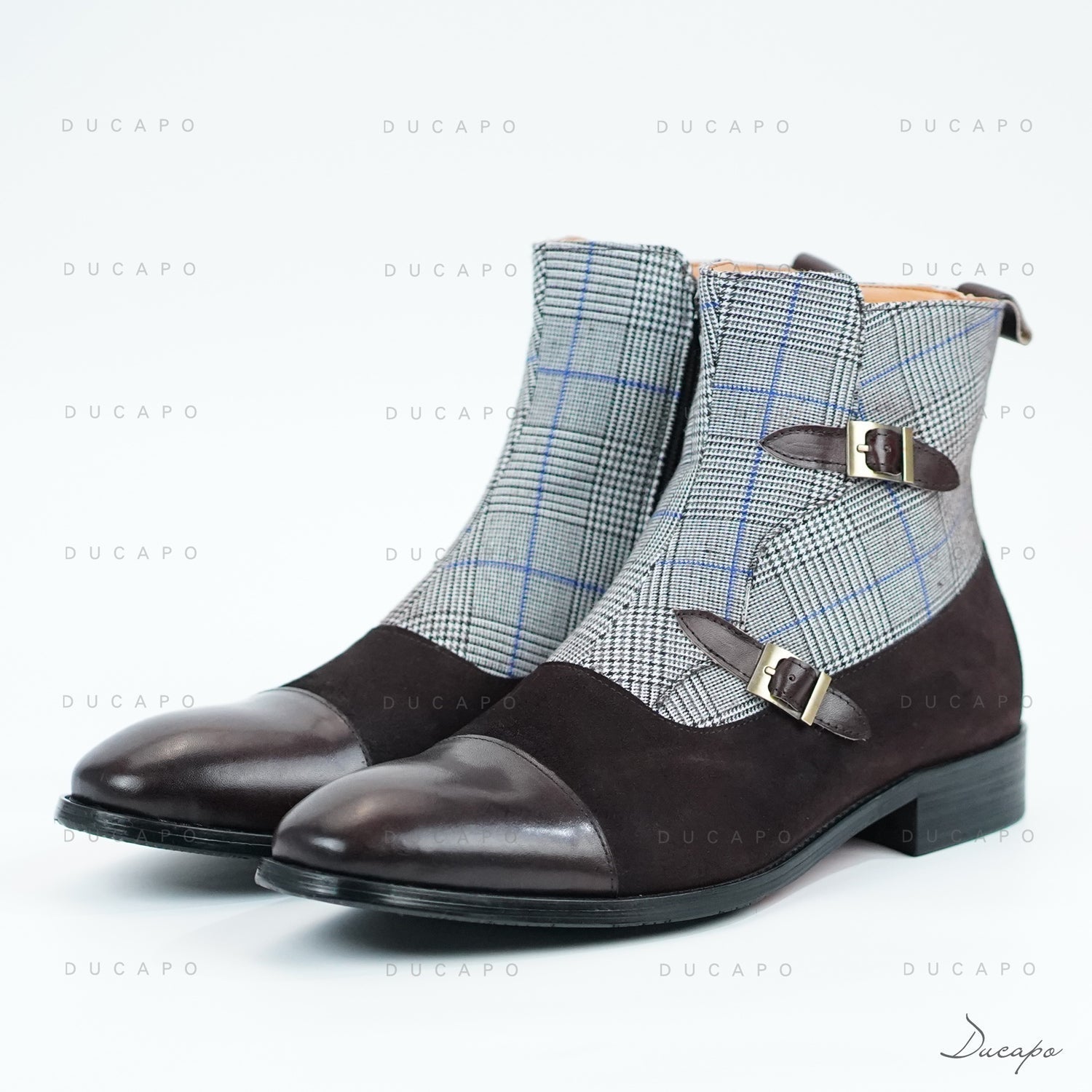 Ducapo Gentlemen Plaid Boots