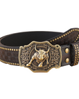 Western Cowboy Buckle Leather Belt B5011
