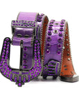 Punk Riveted Rhinestone Belt B4049