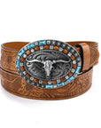 Western Cowboy Buckle Leather Belt B5002
