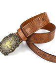 Western Cowboy Buckle Leather Belt B5003