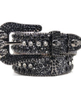 Punk Riveted Rhinestone Belt B4043