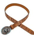Western Cowboy Buckle Leather Belt B5002