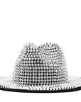 Rhinestone Wide Brim Hat H9010