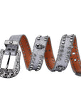 Punk Riveted Rhinestone Belt B4024