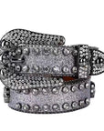 Punk Riveted Rhinestone Belt B4024