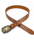 Western Cowboy Buckle Leather Belt B5003