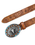 Western Cowboy Buckle Leather Belt B5002