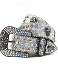 Punk Riveted Rhinestone Belt B4028